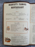 1970 Harvey's Large Restaurant Menu George Harvey Cover Washington DC