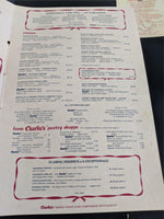 1970's Charlie's Cafe Exceptionale Huge Menu Minneapolis Minnesota