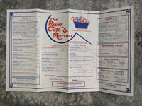 1980's The RIVER CAFE & Marina Menu Erie Michigan