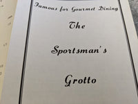 1980's The Sportsman's Grotto Gourmet Restaurant Menu Gold Beach Oregon