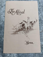 The Alisal Restaurant Menu Solvang California
