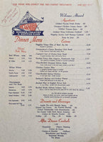 1970s Larry Dixon's Flagship Dinner Menu Union New Jersey Jackie Mason Signed