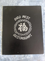Vintage Menu BIRD NEST Chinese Food Restaurant Mystery Location