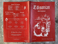 1970's EDISONIAN Restaurant Large Dinner Menu Edison New Jersey