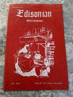 1970's EDISONIAN Restaurant Large Dinner Menu Edison New Jersey