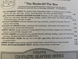 1980's EVELYN'S SEAFOOD Restaurants Menu Belmar & Elizabeth New Jersey
