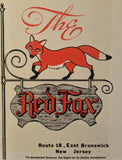 1960's THE RED FOX Restaurant Menu East Brunswick New Jersey Route 18