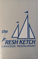 1980's The FRESH KETCH Lakeside Restaurant Menu Tahoe Keys Marina Lake Tahoe CA