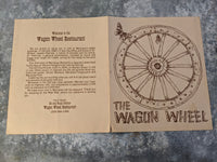 1980's The WAGON WHEEL Restaurant Menu Mariposa California Ed & Paula Eubner