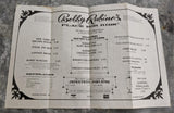 1981 BOBBY RUBINO'S Place For Ribs Restaurant Menu Florida & Ontario Canada
