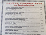 Vintage OSKAR DAVIDSEN Restaurant Large Menu Copenhagen Denmark