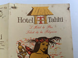 1963 HOTEL TAHITI Resort Brochure + Rates French Polynesia Papeete Photos Tiki