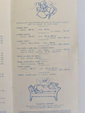 1960's HOTEL PLAZA Dog Offers DOGGY Food & Spa Menu Bruxelles Brussels Belgium