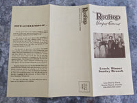 1980's THE ROOFTOP Restaurant Menu Bonita Beach Florida McCully Family Owned