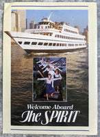 1980's The SPIRIT Of CHICAGO Cruise Ship Menu Brochure Lake Michigan Illinois