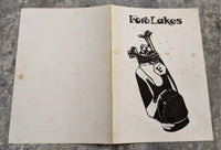 FORE LAKES Restaurant Lunch Menu Golf Clubs Cover Mystery Location