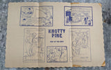 1950's The KNOTTY PINE Restaurant Cartoon Placemat Langford Vancouver Island