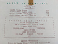 1957 DESERET INN Coffee Shop Restaurant Menu Salt Lake City Utah