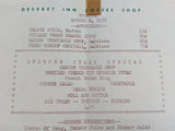 1957 DESERET INN Coffee Shop Restaurant Menu Salt Lake City Utah
