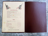 1980 Menu THE LEATHER BOTTLE INN Restaurant Garden City & Livonia Michigan
