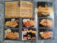 1980's LONG JOHN SILVER'S Seafood Shoppes Brochure Photo Menu