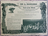 1960's DON The BEACHCOMBER Menu International Market Place Waikiki Hawaii Tiki