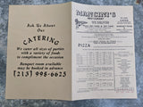 1980's MANCINI'S Restaurant Take-Out Menu Canoga Park California Pizza Italian