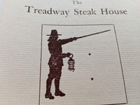 1950's TREADWAY Steak House Menu Lincoln House Sturbridge Massachusetts