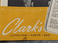 1947 CLARK'S Restaurant Menu Boy Scouts Of America Cleveland Akron Erie Ohio