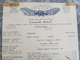 1950's CASWELL HOTEL Restaurant Menu McFarlane Lake Rd. Sudbury Ontario Canada